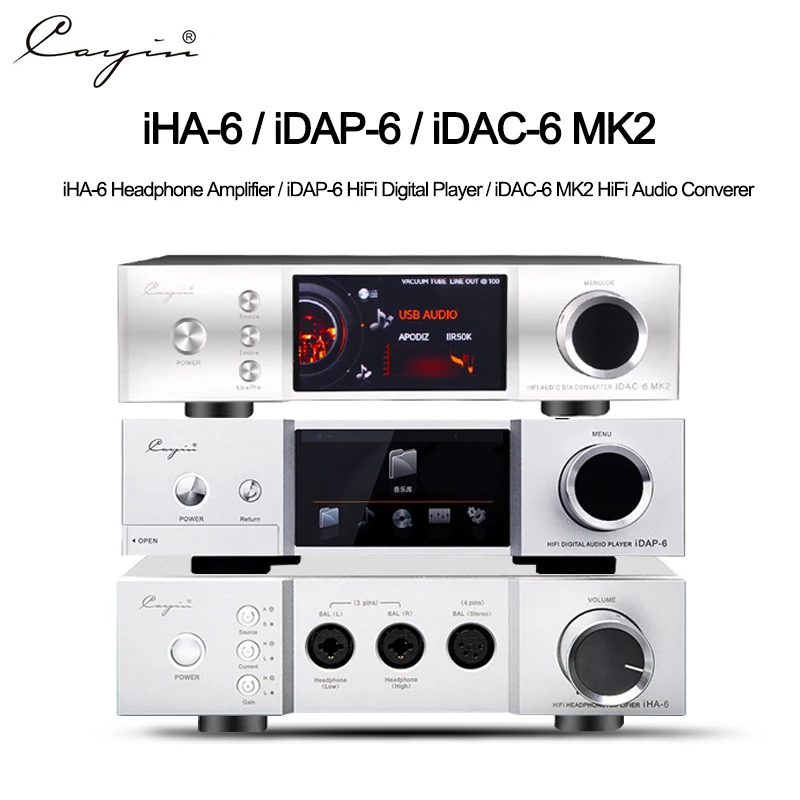 Cayin iHA6 iDAP6 iDAC6 MKii Audio Decoder Full Balanced Desk Headphone HIFI Tube Amplifier AMPs Aluminum Enclosure Quloos 666SET |
