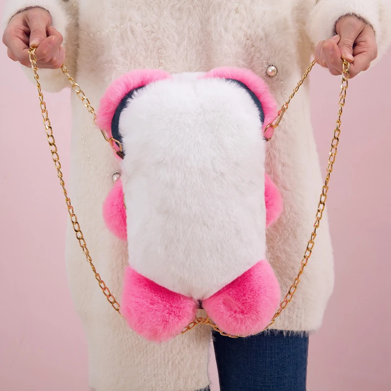 30cm Panda Plush Bag Stuffed Animal Toys For Kids Crossbody Bag Backpack For Lady Christmas Birthday Doll Gift For Girlfriend
