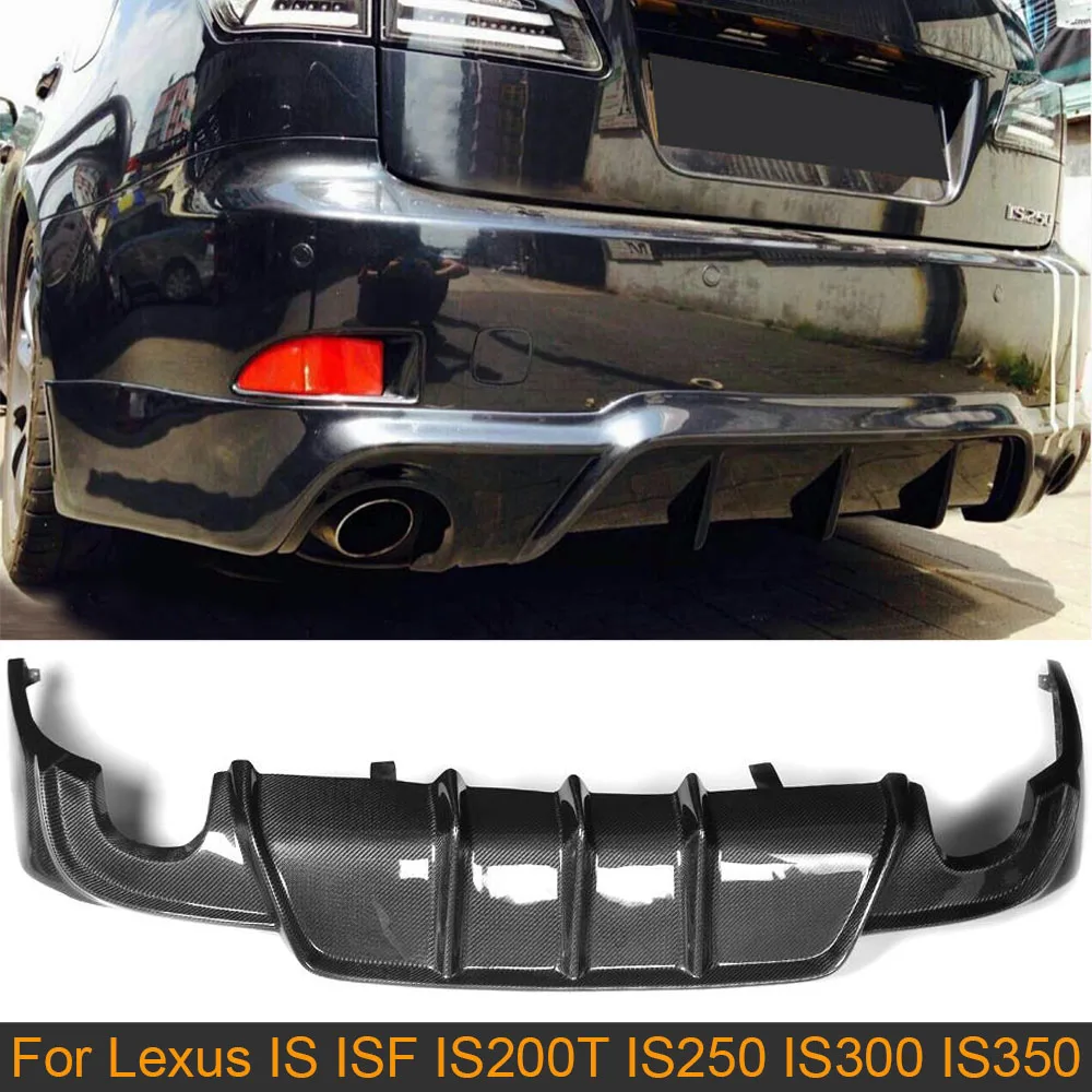 CarbonFiberRearDiffuserLipSpoilerforLexusISISFSedan4Door
