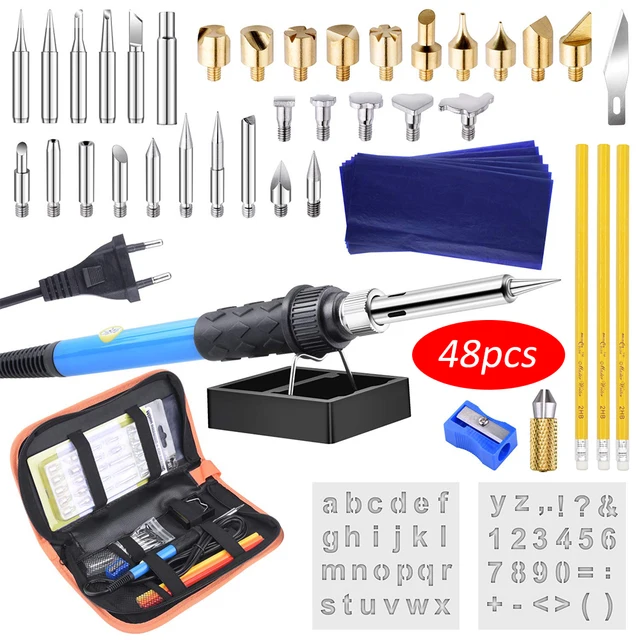 Electric Soldering Iron DIY Wood Burning Kit Heat Transfer Gourd Engraving  Pyrography Pen Tool Welding Embossing Burning Craft