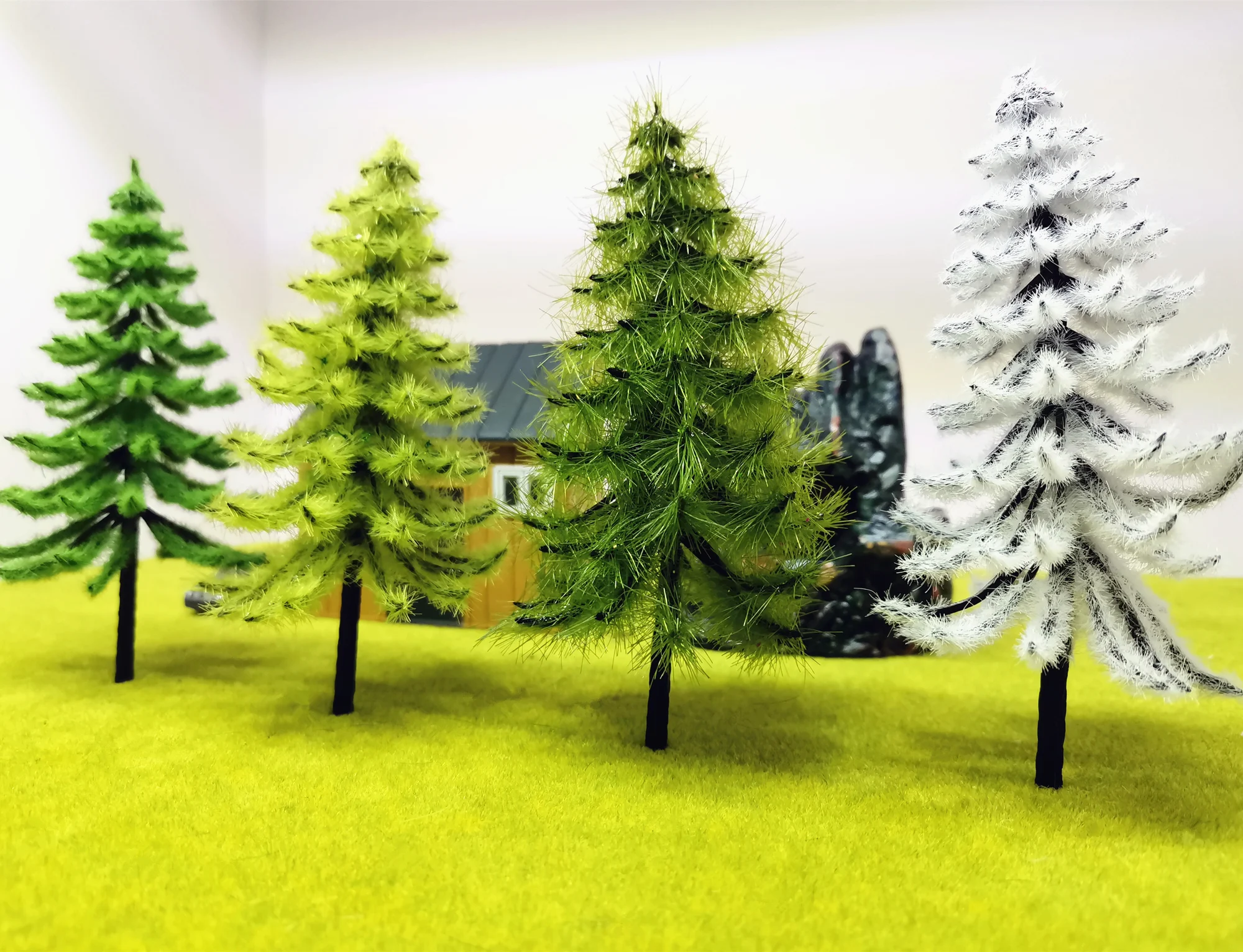 15 Pcs Rainforest Diorama Supplies Landscape Model Tree Model Trees