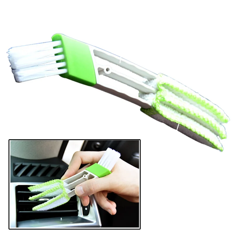 White green-5pc Регулируемая щетка из микрофибра, растягивающаяся, удлиняющая щетка с перьями, антипылезащитная щетка для дома, кондиционер, чистка мебели для автомобиля - Цвет: White green-5pc