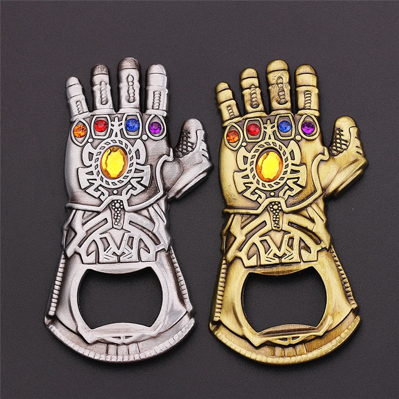 Мстители: Engame Thanos косплей реквизит Lnfinite перчатки открывалка для бутылок Аниме Реквизит открывашка для пивных бутылок крышка стеклянная сода