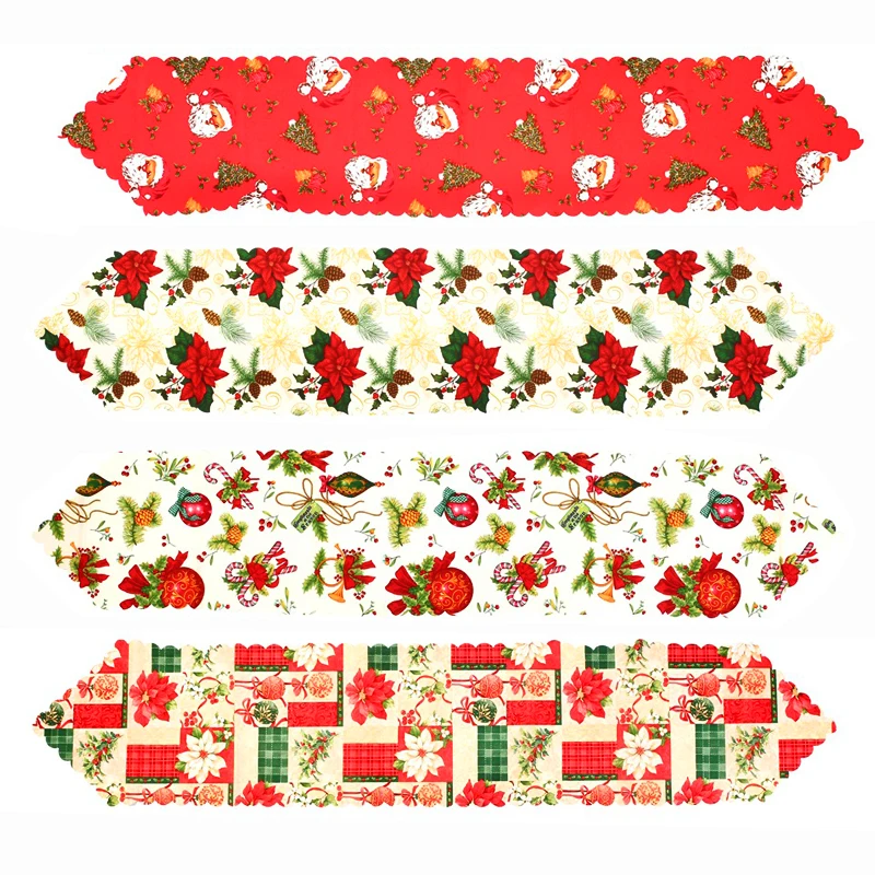 

Joy-Enlife 35cm*178.5cm Table cloth Dinner Party New Year Printed Rectangle PVC Tablecloth Christmas Table Cover Decorations