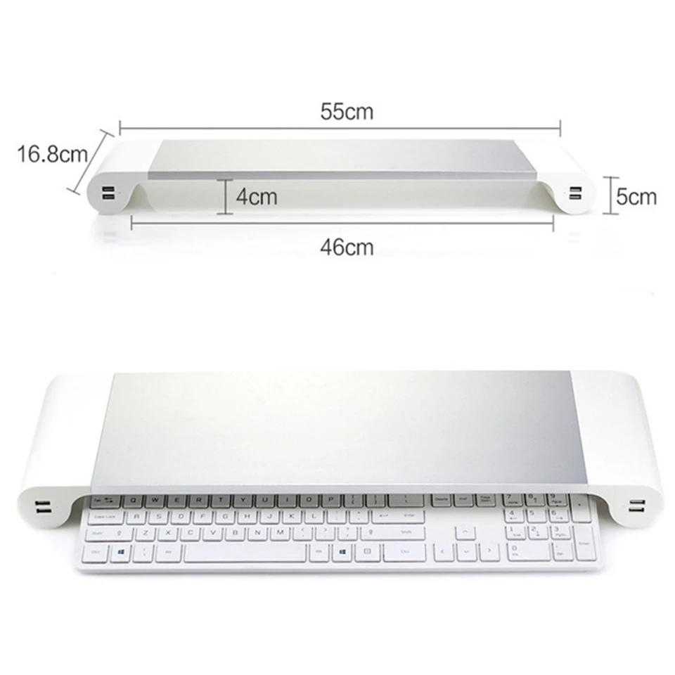 Ноутбук монитор настольная подставка пробел док-станция с 4 портами usb Для iMac MacBook компьютер ПК ТВ ниже 20 дюймов