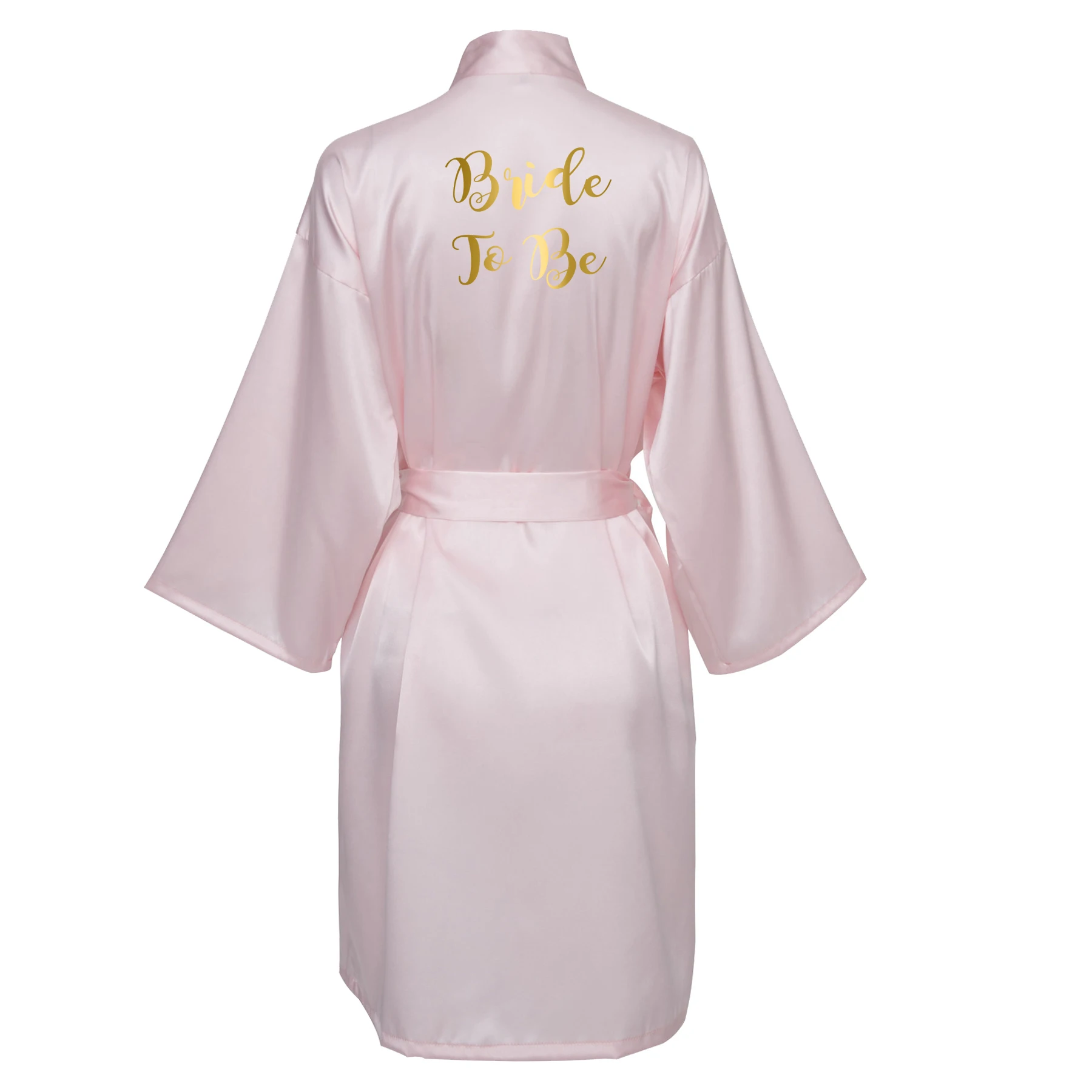 Lpink Bride to be Owiter, светильник, розовое платье, атласное шелковое платье, свадебное платье, платье невесты, платье подружки невесты, женские халаты, одежда для сна, платье подружки невесты, Золотое слово - Цвет: Lpink Bride to be