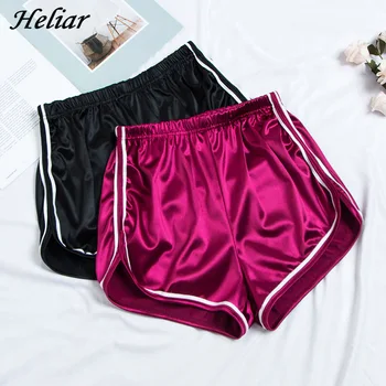 

HELIAR 2019 Spring Women Shorts Femenino Bodycon Shine Through Shorts Woman Night Club Sexy Shorts Elastic Waist Skinny Shorts