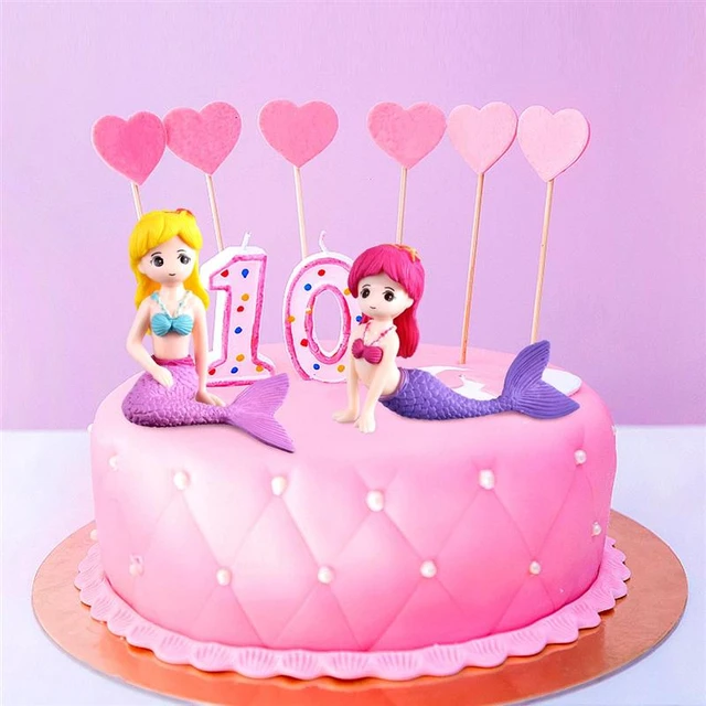 1peça Decoração de topo de bolo plástico bolo desenho animado cor misturada  balão desenho para festa