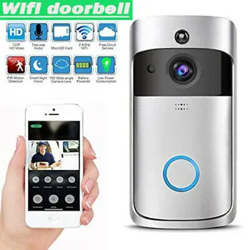 

Smart WiFi Wireless Video Door Bell IR Visual Camera Record Security Doorbells Home Door Bells