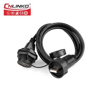 

Cnlinko USB2.0 Female Panel mounting and other side USB 2.0 Male Overmould