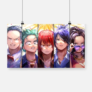 

Canvas Painting Boku No Hero Academia Eijiro Kirishima Izuku Midoriya Momo Yaoyorozu Poster Wall Art Decor Prints Bedroom Decor