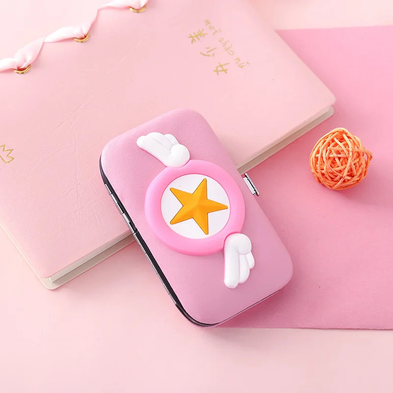 Cardcaptor Sakura искатель карт Sakura Сэйлор Мун Луна розовое нижнее белье с принтом Симпатичные кисточки, набор из 7 шт, Нержавеющая сталь ногтей ножницы, кусачки Рождественский подарок