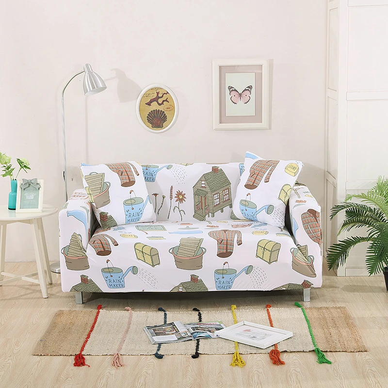 Милый чехол для дивана с изображением кота из мультфильма, с животным узором, с цветочным геометрическим принтом, растягивающийся, все включено, чехол для дивана, эластичный, l-образный, чехол для дивана - Цвет: Model 5