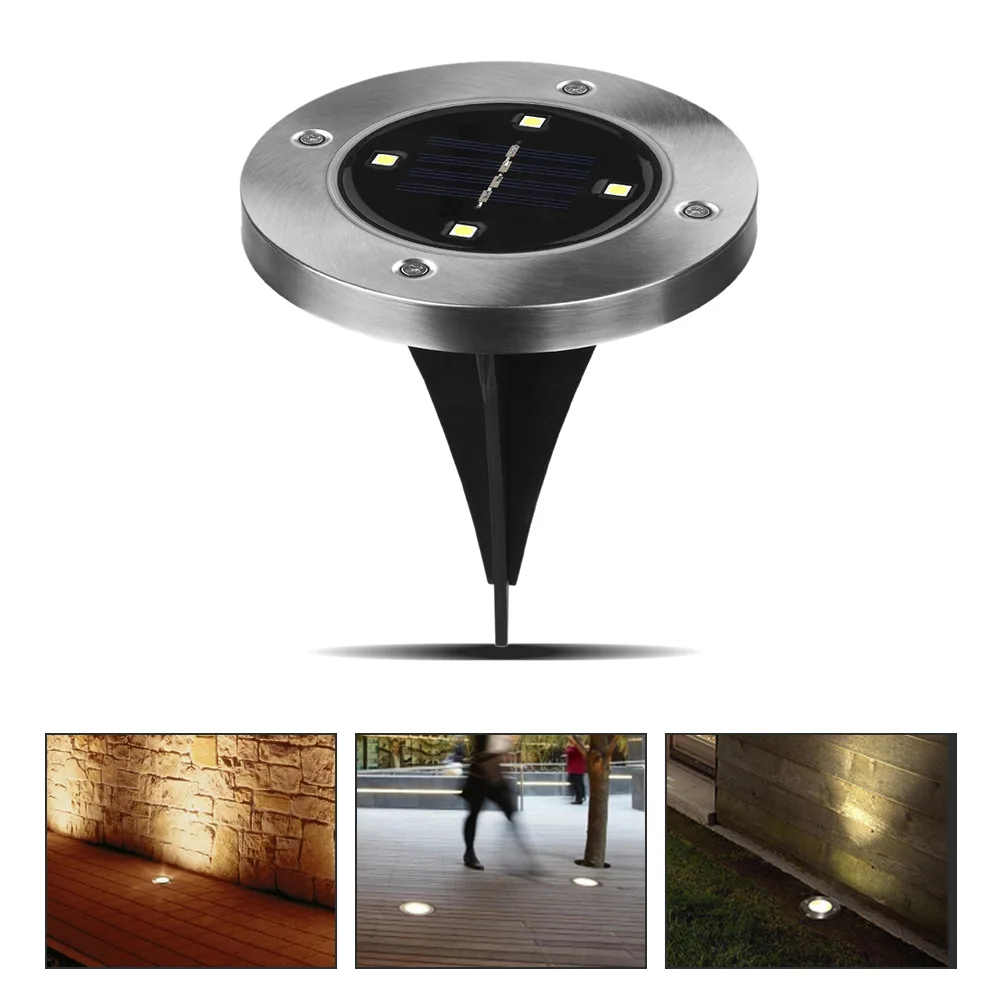 

New Style Cross Border for Solar 4LED Underground Lamp Solar Lawn Lamp Outdoor Garden Ground Plugged Light