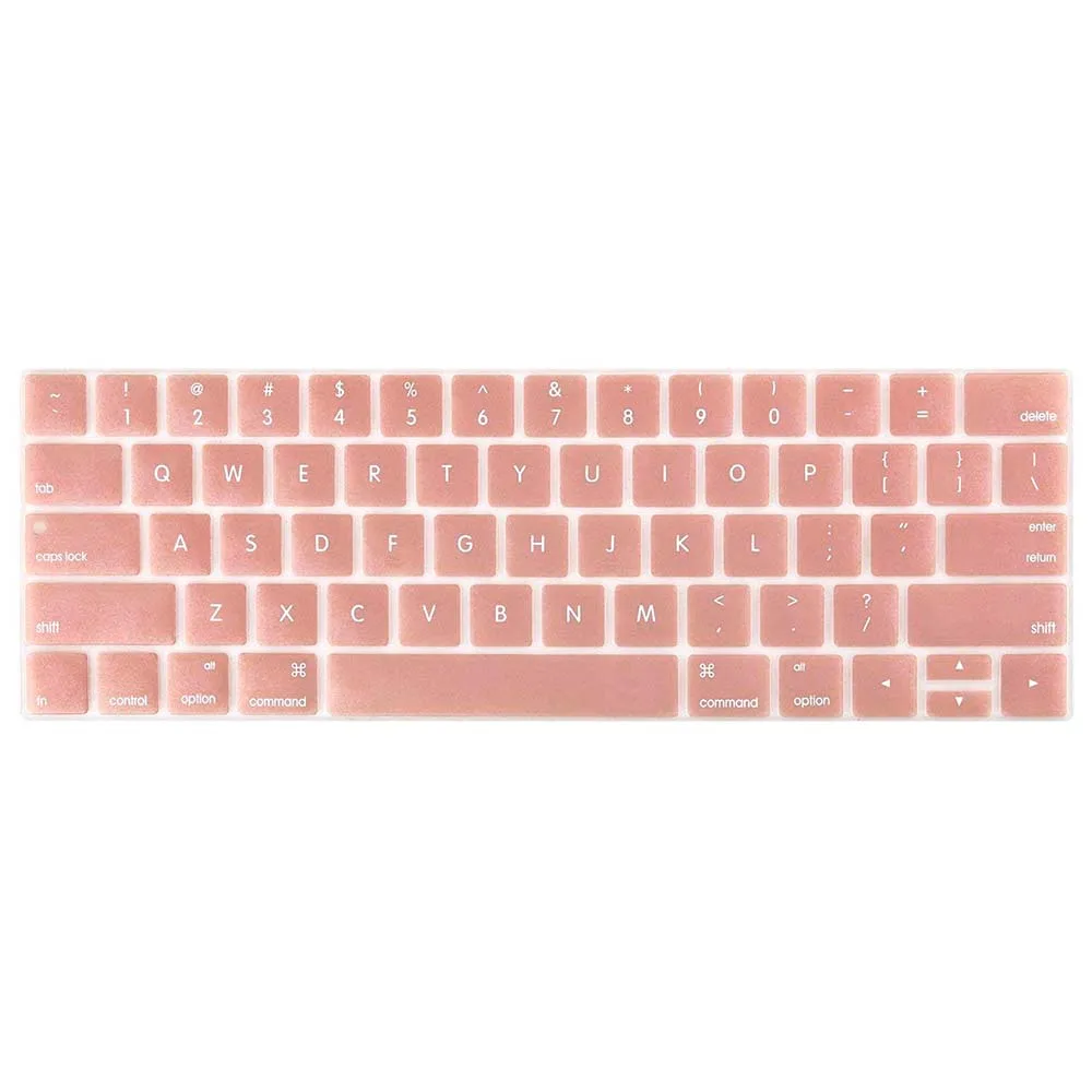Rose Gold KK& LL Apple Macbook Pro 13 15 Сенсорная панель A1706 A1989 A1707 A1990 A2159 Силиконовая Водонепроницаемая раскладка клавиатуры США - Цвет: Rose Gold
