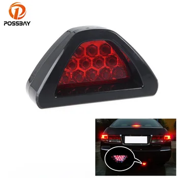 

POSSBAY Universal Triangle 12 LED Car Rear Stop Tail Brake Light Flash Lamp Red LED Warning Parking Daytime Running Lights