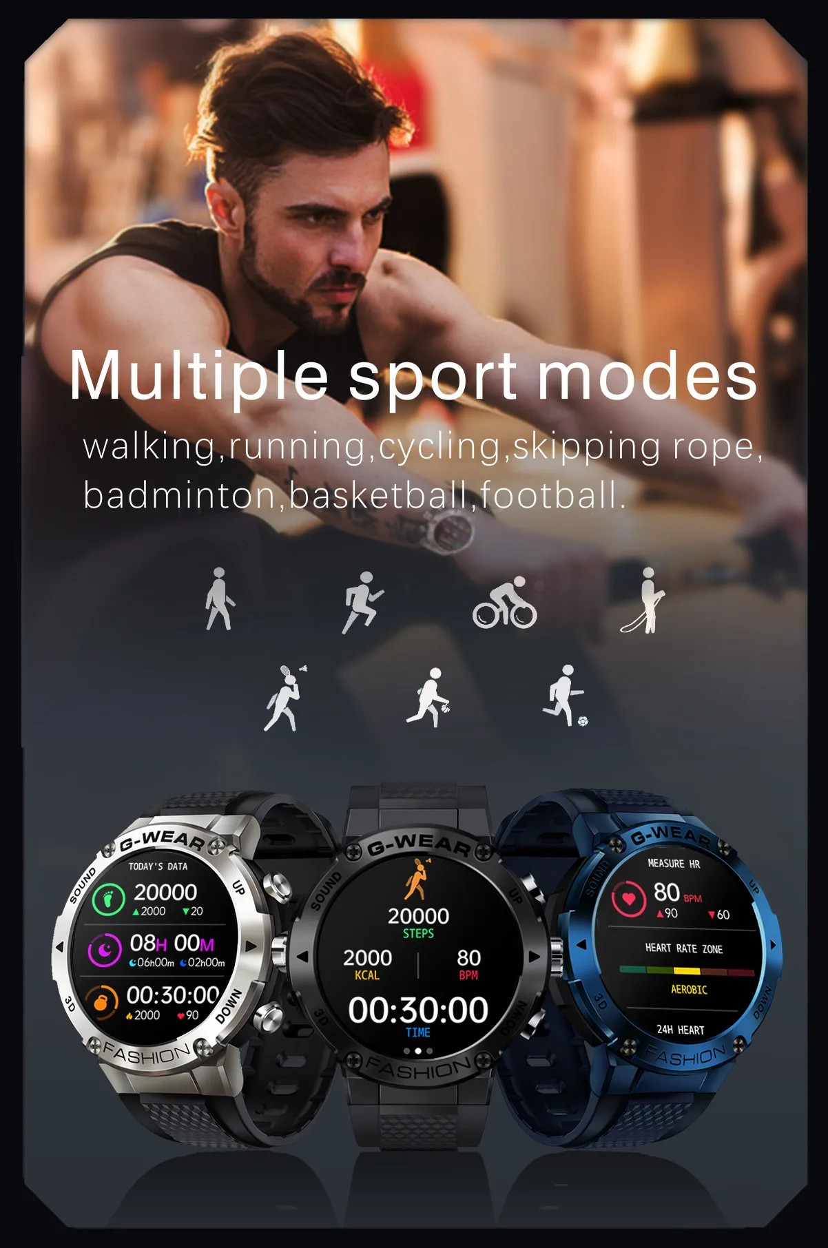 Sports Smart Watch Men BT Phone Call Customize Watch Faces Music Fitness Tracker Super Long Standby Smartwatch Android IOS K28H