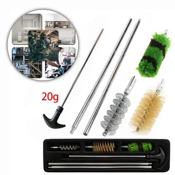 

6Pcs/Set Rod Brush Cleaning Kit Aluminum For 20 GA Gauge Gun Hunting Rifle Hunting Accessories