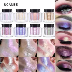 UCANBE бренд Shimmer Loose Eye Shadow порошок макияж Пигмент водоустойчивые, блестящие тени для век 3D телесный металлик глаза косметическая пудра