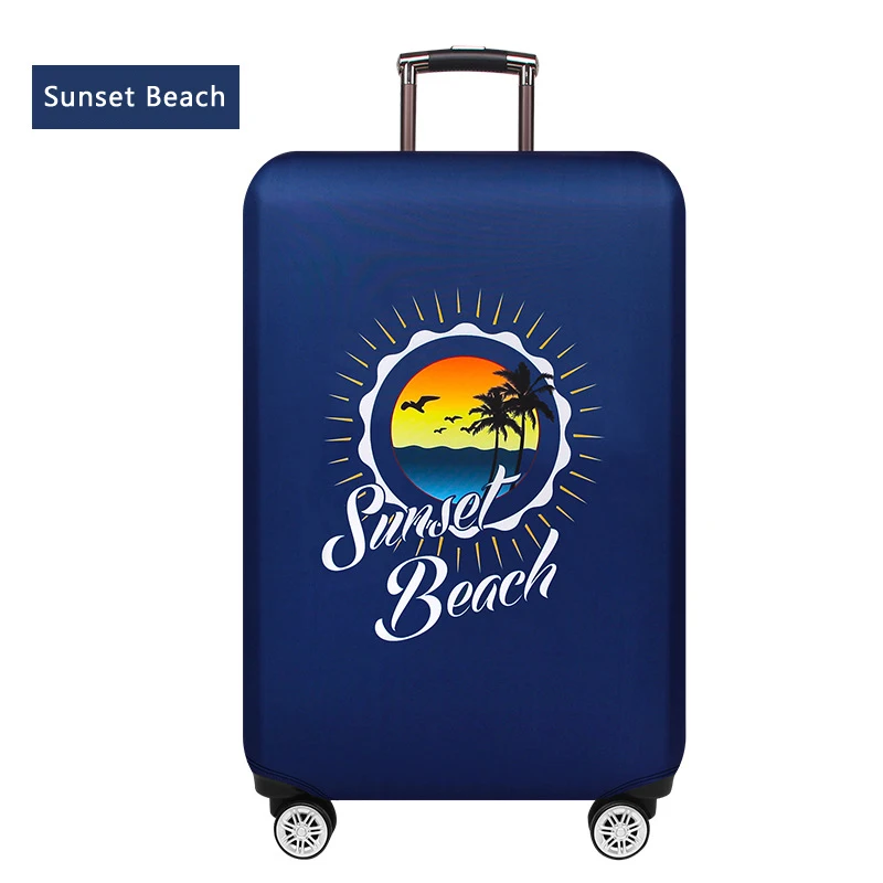 Sunset Beach Персональный фирменный чехол защитный чехол для путешествий плотные эластичные Чехлы для багажа багажная сумка на колесиках защитный чехол 999 - Цвет: Sunset Beach