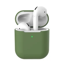 Чехол для наушников Apple AirPods 2 силиконовый чехол беспроводной Bluetooth наушники Air Pods Чехол защитный для AirPod Silm чехол