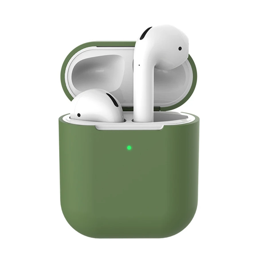 

Earphone Case for Apple AirPods 2 Silicone Cover Wireless Bluetooth Headphone Air Pods Pouch Protective for AirPod Silm Case
