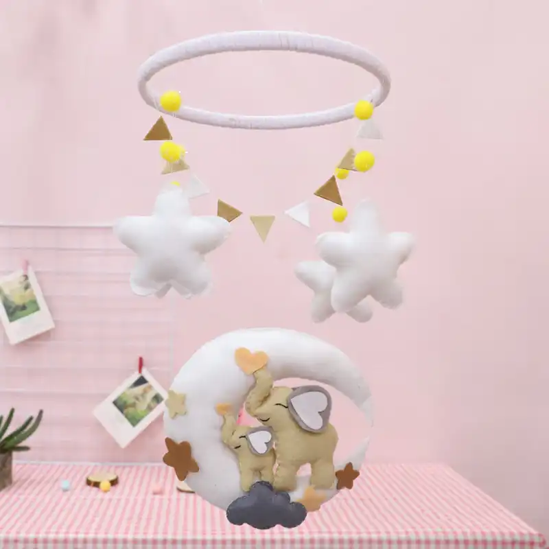 Meian Unfinished Felt Diy Craft Baby Room Handmade Fabric Elephants Christmas Kids Room Wall Decorations Diy Package Aliexpress