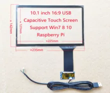 10.1 polegada 16:9 / 16:10 usb capacitivo digitador da tela de toque 10 dedos iil 2511 raspberry pi pc diy monitor toque