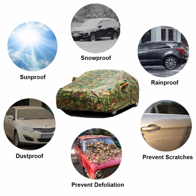 Voll Camouflage Wasserdichte Auto Abdeckung Auto Anti-Uv Sonnenschutz  Schnee Regen Wind Beständig Abdeckung Für Tesla Modell 3 - AliExpress