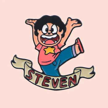 

P4296 Dongmanli Steven Universe Anime Cartoon Jewelry Metal Brooch Pins Badge backpack bag Collar Lapel Pins