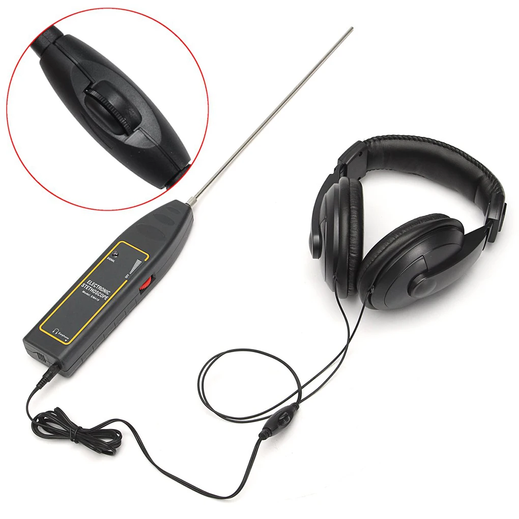 Leak Detector Water Pipe Electronic Stethoscope Earphone Car Detection Equipment 100Hz-10kHz 3
