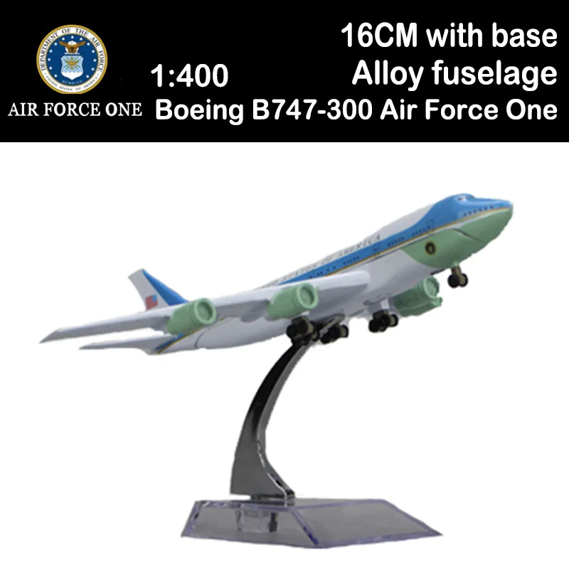 

16CM 1:400 Airplane Boeing B747-300 Model Air Force One Base Alloy Aircraft Plane Airliner Display Boys Toy Model Souvenirs Gift