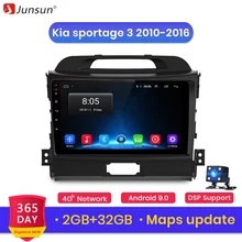 Junsun V1 2G + 32G אנדרואיד 9.0 לkia sportage 3 4 2010 2011-2015 2016 רכב רדיו מולטימדיה וידאו נגן ניווט GPS 2 דין dvd(China)