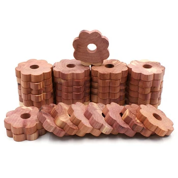 

20 Pcs Cedar Wood Block Cedar Wood Ring Wood Round Piece Wardrobe Natural Pure Insect Repellent Camphor Moth Ball