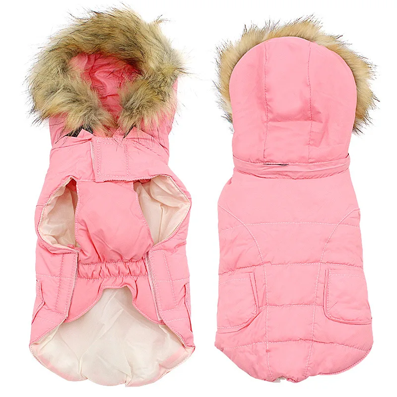 

Warm Pet Clothes Winter Thicken Dog Coat Harness For Medium Dogs French Bulldog Dog Clothing Sweater Neck Jacket Vest Waterproof