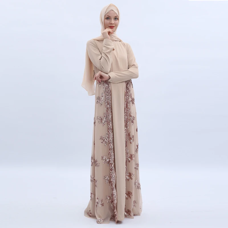 Sequin Abaya Turkish Dresses Dubai Hijab Muslim Dress Caftan Islam Clothing Abayas For Women Kaftan Tesettur Ebise Djelaba Femme