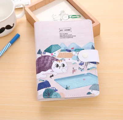 Цветные Страницы Дневник записная книжка планировщик PU Обложка ccount book - Цвет: Белый