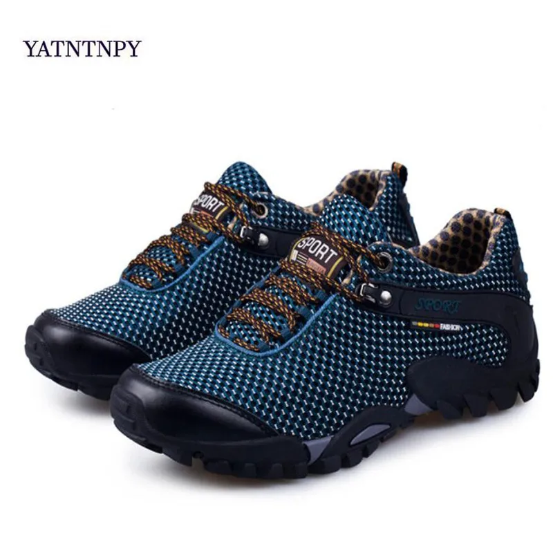 Dropshipping Indestructible Ryder Shoes Men And Women Steel Toe Air Safety Boots Puncture-Proof Work Sneakers Breathable Shoes - Цвет: blue