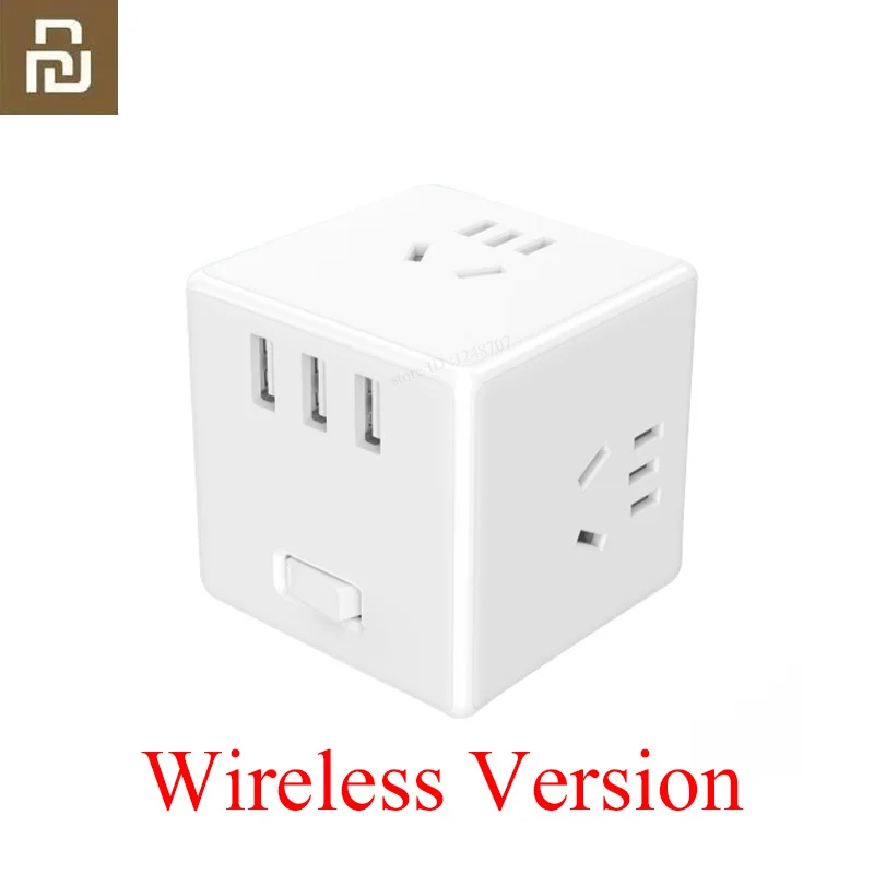 Wireless Version Xiaomi Cube Hub беспроводной конвертер дизайн полосы 3USB разъем PD быстрое зарядное устройство плагин питания Электрическая буксировочная плата - Цвет: Wireless Version