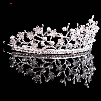 

Luxury 2020 Fashion Crystal headdress Bridal crown Kid Hair hoop Princess girl jewelry Accessiories Wedding Party SALE