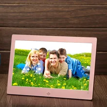 10 дюймов металлический светодиодный цифровой фоторамка видео музыкальный календарь часы плеер 1024x600 разрешение