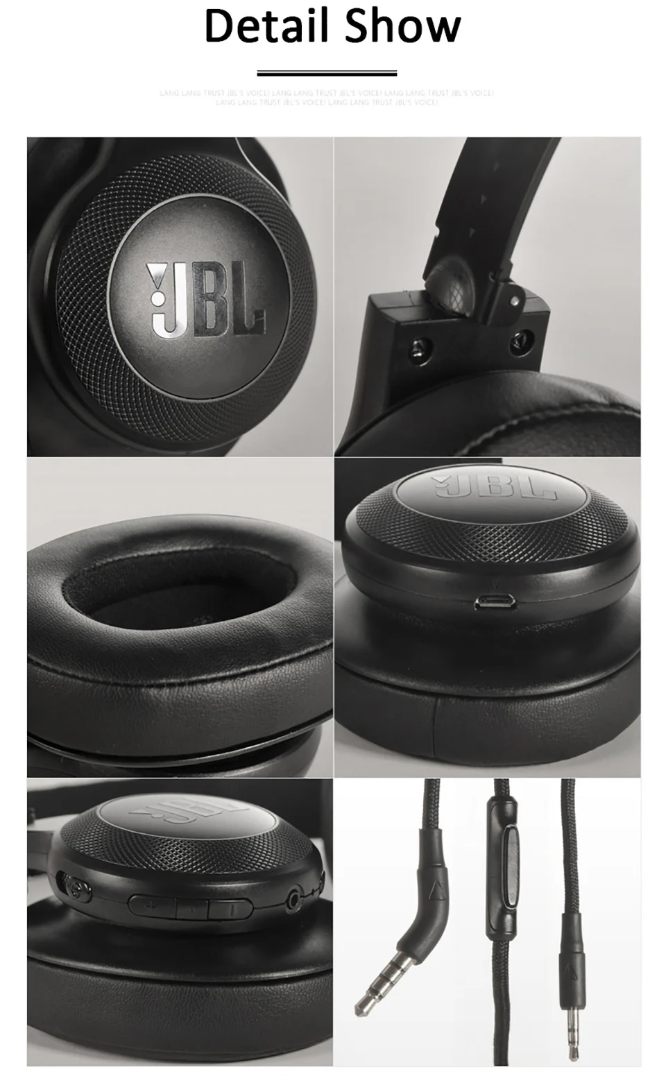 Оригинальные JBL E55BT беспроводные Bluetooth наушники портативные складные наушники супер бас наушники AUX в HiFi Спортивная гарнитура с микрофоном
