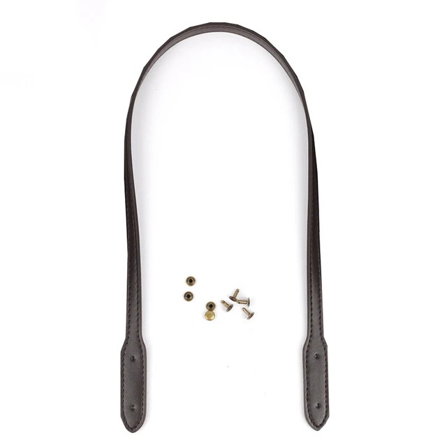 1Pc 72cm Shoulder Bag Belt Replacement Artificial PU Leather Solid Comfortable Handle Strap Bag Belt DIY Handbag Accessories dark coffee