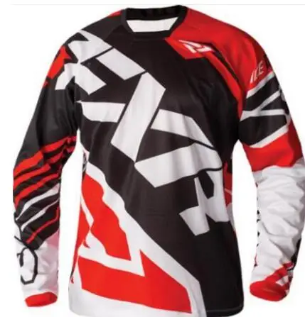 DH Motocross MX FXR manga larga MTB Jersey Cruz pays motocicleta cuesta abajo Jersey mtb jersey motocross - Цвет: Белый