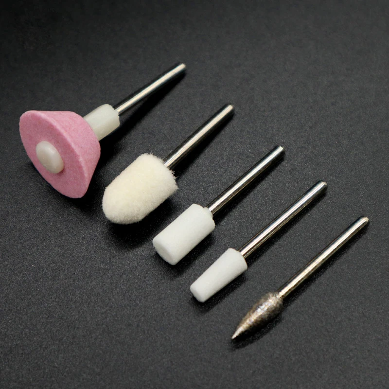 1 5 uds diferentes puntas de taladro eléctrico para uñas para la máquina de fresado de papel de lija pedicura manicura limpieza accesorios para lijadora