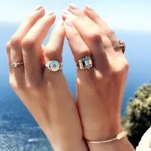 Высокое качество простой дизайн нежный золотистый цвет циркония звезда кольца для женщин Мода обручальные кольца на палец ювелирные изделия