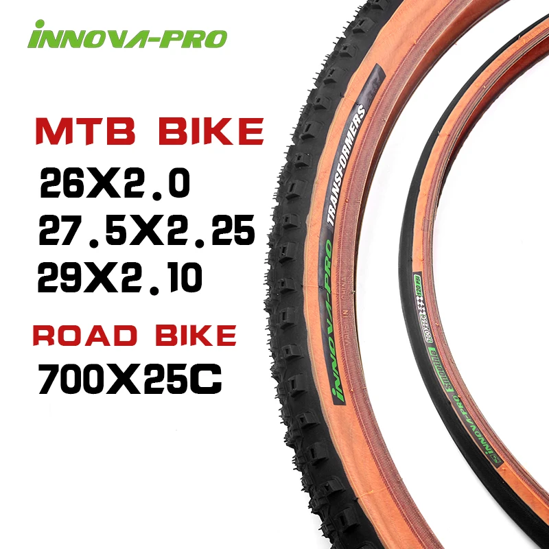 Велосипедная шина Innova 26*2 0 27 5*2 1 25 29*2 MTB для горного велосипеда дорожного с желтым