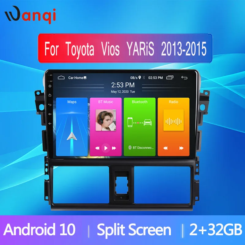 Wanqi 10 1 дюймовый Android автомобильный радиоприемник для Toyota Vios YARiS 2013 2014 2015