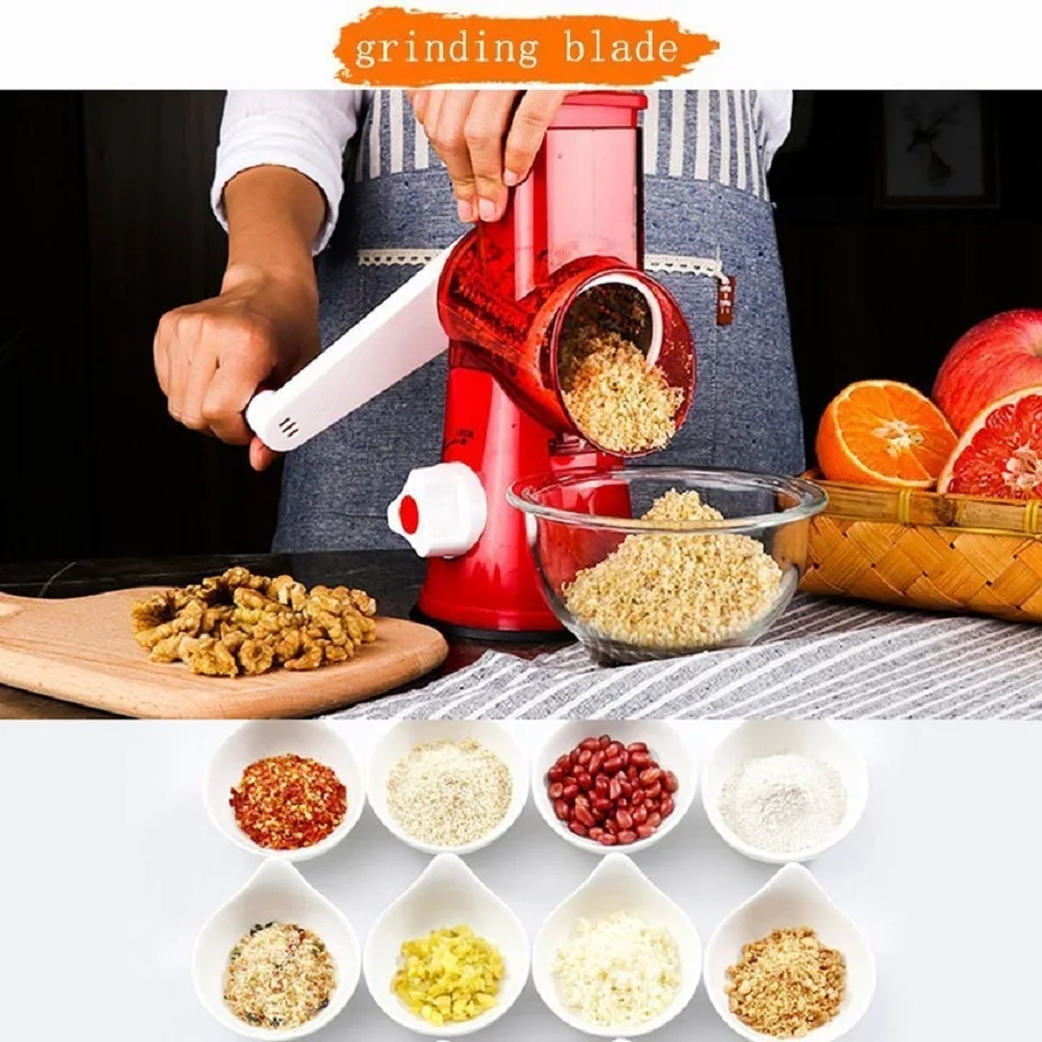 Vegetable Cutter Round Mandoline Slicer Potato Carrot Grater Slicer Stainless Steel Multifunction Chopper Blades Kitchen Tool 5z