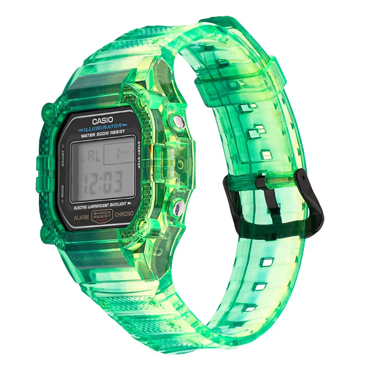 Watch Band Strap For Casio DW5600 GW-5610 Bracelet Watchband Cover Resin Wristband Screen Protectors Case for G-SHOCK Wrist band 